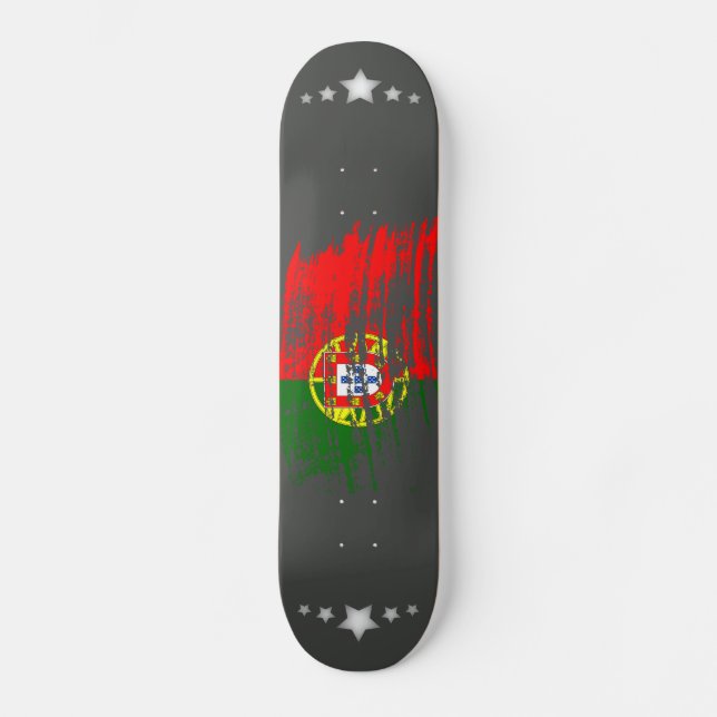 Skate Refrigere o design português da bandeira (Frente)