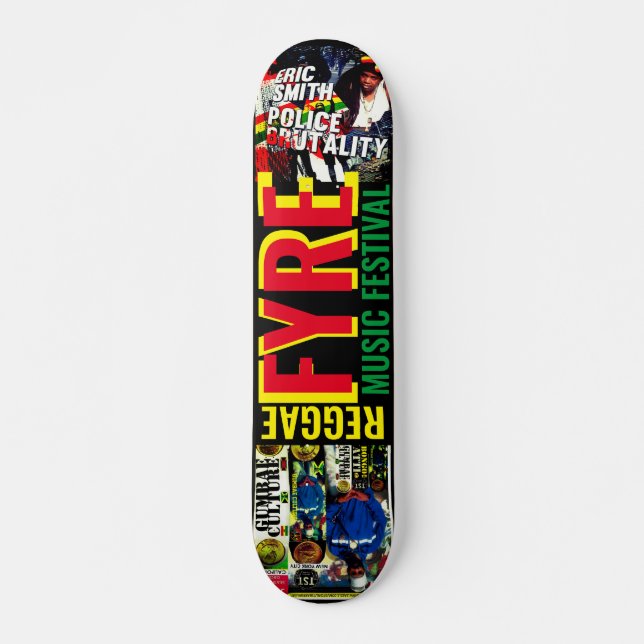Skate REGGAE FYRE JMTSkateboard, deck de 7 ¾" (Frente)