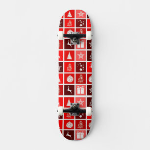 Skate Reindeer de Árvore Fresca de Natal Vermelho