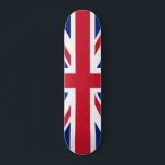 Skate Reino Unido (bandeira britânica) (bandeira da Uniã<br><div class="desc">Esta design apresenta a bandeira nacional do Reino Unido, também conhecida como bandeira da União. A bandeira é também conhecida como a bandeira da União Real no Canadá. Ela remonta ao início do século XVII, quando James I herdou os trones ingleses e irlandeses, o que lhe permitiu unir Inglaterra, Irlanda...</div>