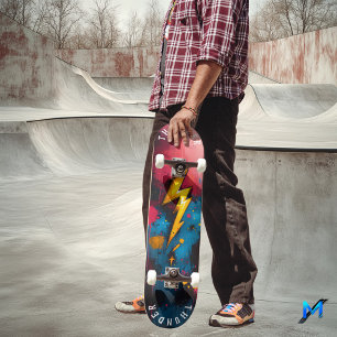 Skate Relâmpago de Pop a negrito - Estilo de Grafite elé