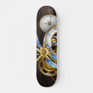 Skate Relógio Steampunk com Dragonfly Mecânica