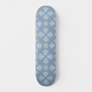 Skate Repetição abstrata floral azul pastel