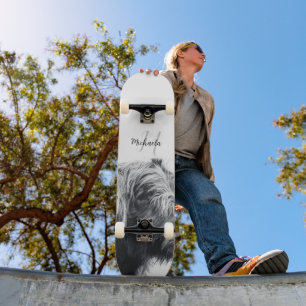 Skate Retrato da vaca em terras altas monograma inicial