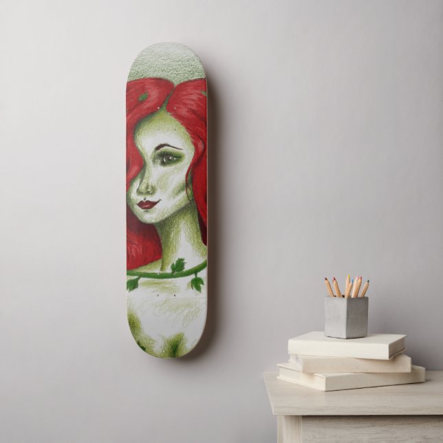 Skate Retrato de mulher ruiva fofa Ninfa da Hera Arte Fa (Arte de parede)