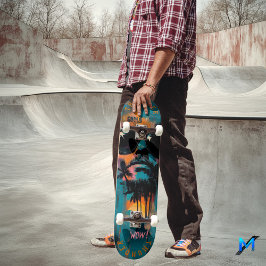 Skate Retrato Tropical com Vibes de Arte Pop - Legal