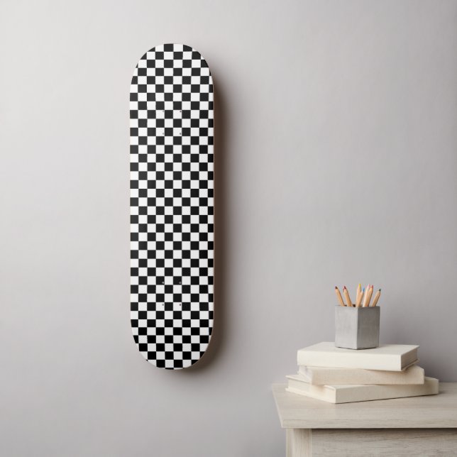 Skate Retro Black White Checker Legal Wall Art (Arte de parede)