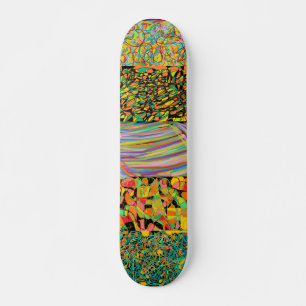 Skate retro de patchwork de abstrato art