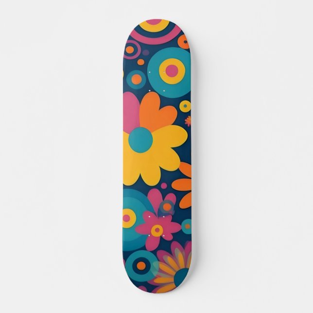 Skate Retro Floral Burst (Frente)