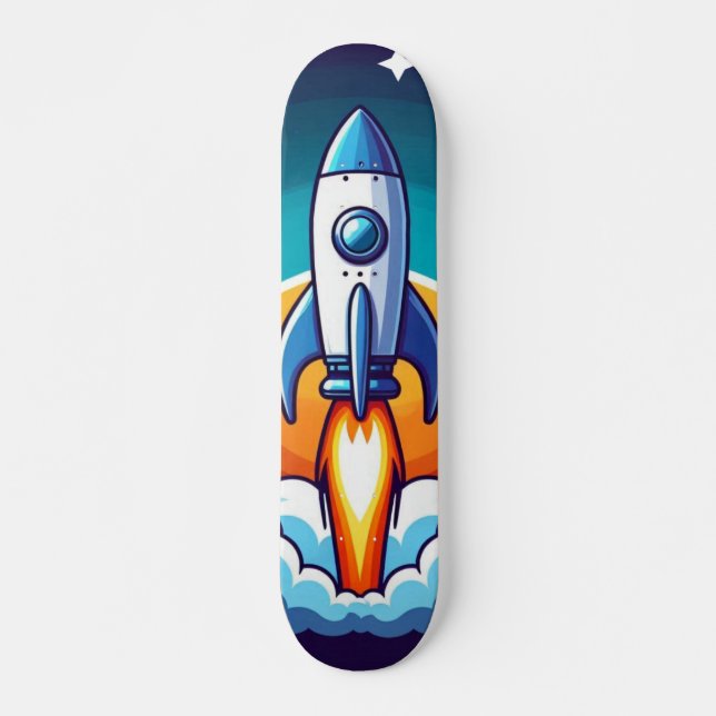 Skate Retro, foguete espacial (Frente)