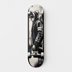 Skate Retro-Futurista de Arte de Rua Tech 19