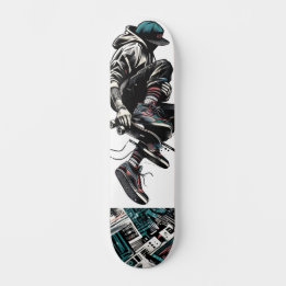 Skate Retro-Futurista de Arte de Rua Tech 23