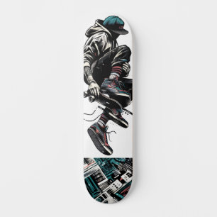 Skate Retro-Futurista de Arte de Rua Tech 23