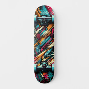 Skate Retro-Futurista de Tecnologia Rua Arte 11