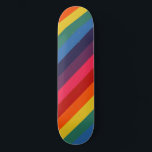 Skate Retro Rainbow Diagonal Stripe Vintage<br><div class="desc">Vintage inspirou uma banda arco-íris</div>