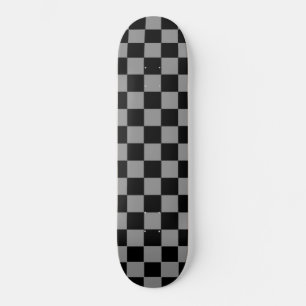 Skate Retro Xadrez Cinza e Preto