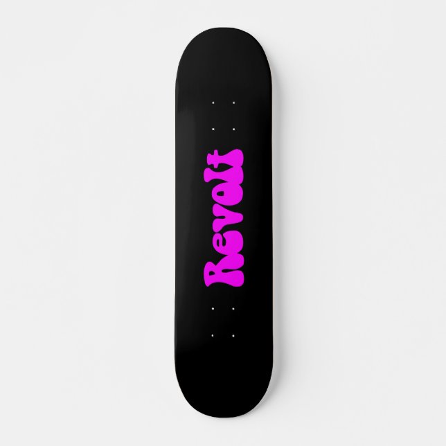 Skate Revolta - Magenta em preto (Frente)