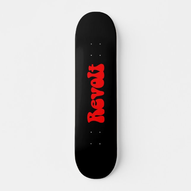 Skate Revolta - Vermelho em Preto (Frente)