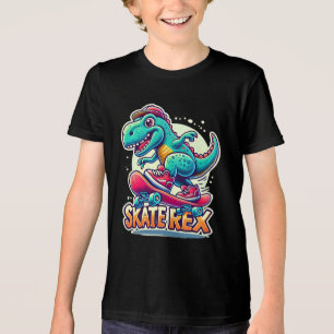 Skate Rex - Camisa Legal de três blendas do Dinoss