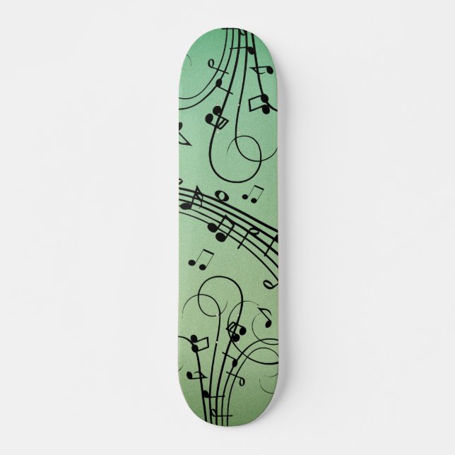 Skate Rico Notes Green Music Design (Frente)