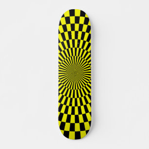 Skate Roda de arte Op - Amarelo e preto