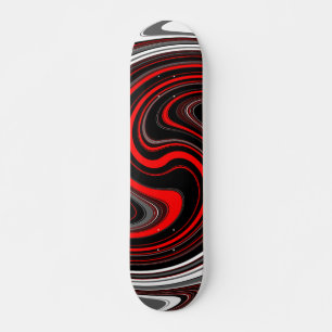 Skate Rodovalho Vermelho Preto