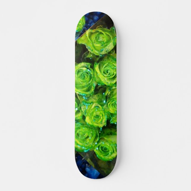 Skate Romântica Rosas Verdes com Literatura Verde (Frente)