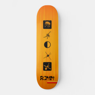 SKATE RONIN APEX ESPAÇO NEGRO LARANJA FADE DE ESPAÇO