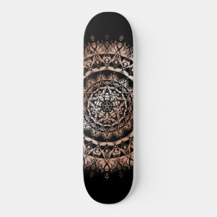 Skate Rosa Black Floral Mandala