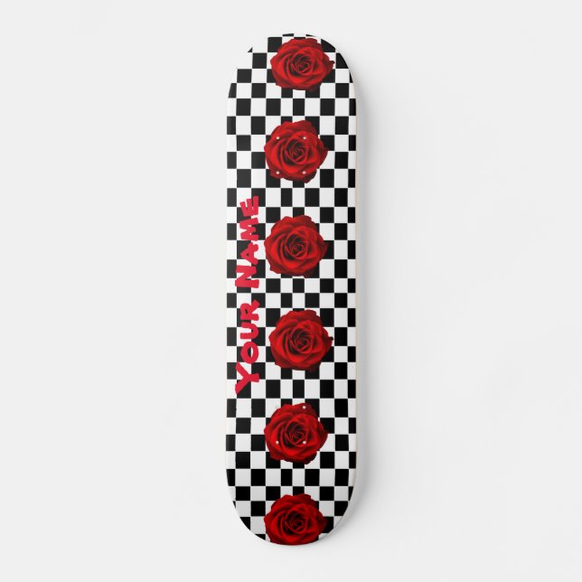 Skate Rosa Checker Design (Frente)