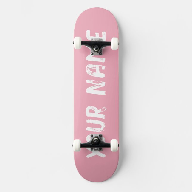 Skate Rosa Claro Fofo Feminino (Frente)