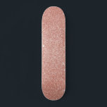 Skate Rosa Dourado - Brilhante rosa brilhante e cintilaç<br><div class="desc">Rosa Esmagado - A Rosa Dourada Faux Glitter e Sparkle faz o presente feminino perfeito para o seu aniversário ou para a sua ocasião especial.</div>