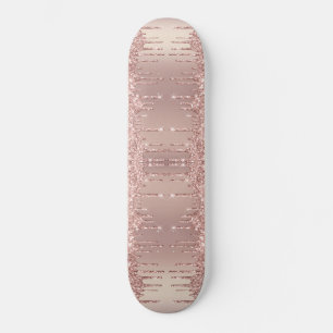 Skate Rosa Dourado Brilho Brilhante Brilhante Drives Qui