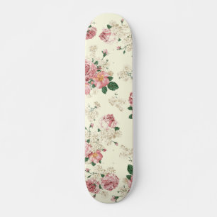 Skate Rosa na Amarelo Vintage Floral