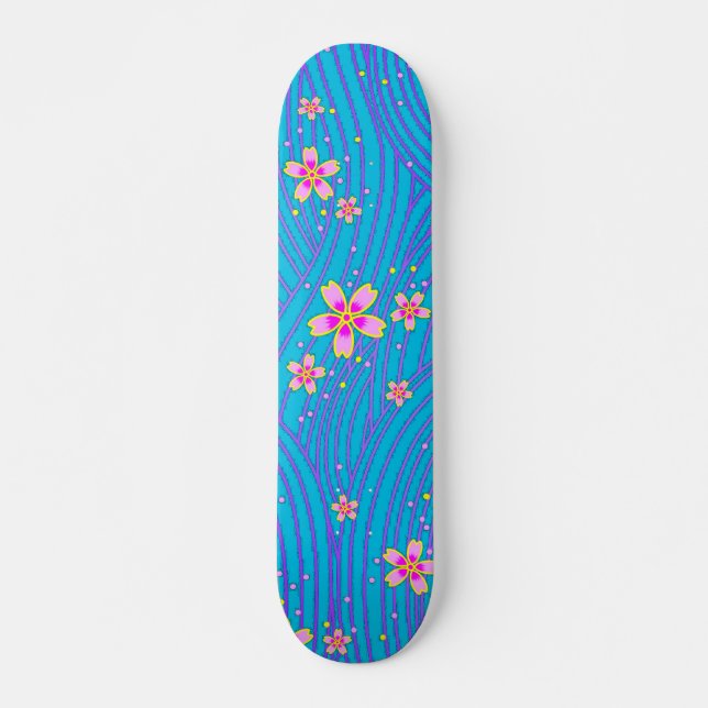 Skate rosa roxo e azul (Frente)
