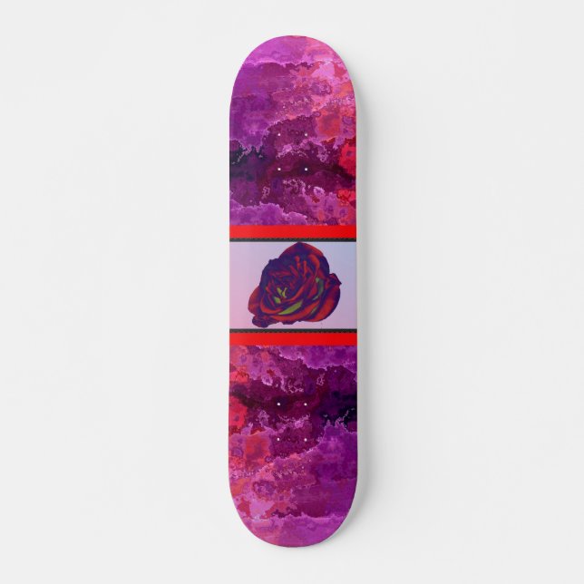Skate Rosa vermelha (Frente)