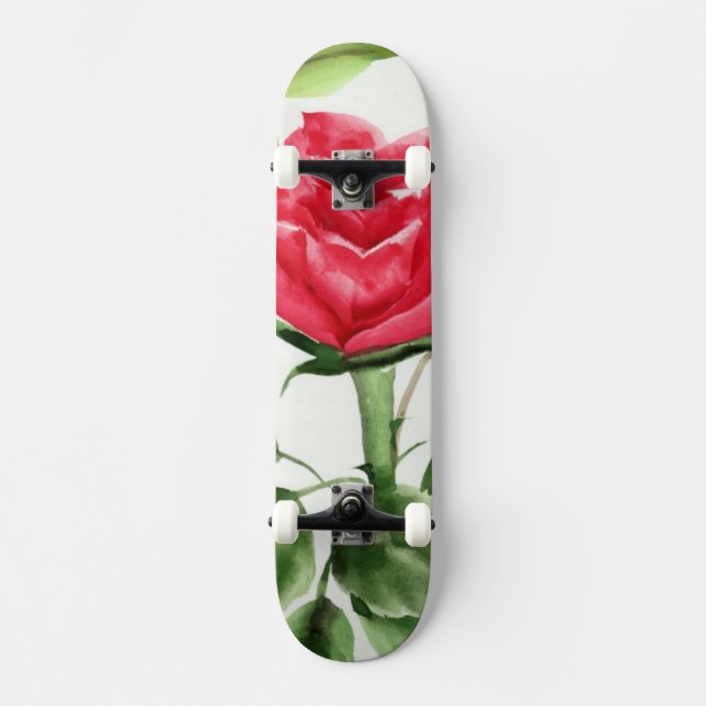 Skate Rosa vermelha (Frente)
