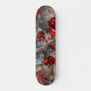 Skate Rosa vermelha de Vintage legal