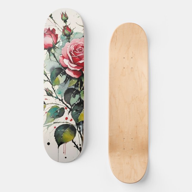 Skate Rosas de borda (Frente)