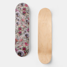 Rosas de crânios e Bolas de Disco Rosa