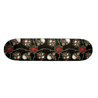 Skate Rosas dos crânios n