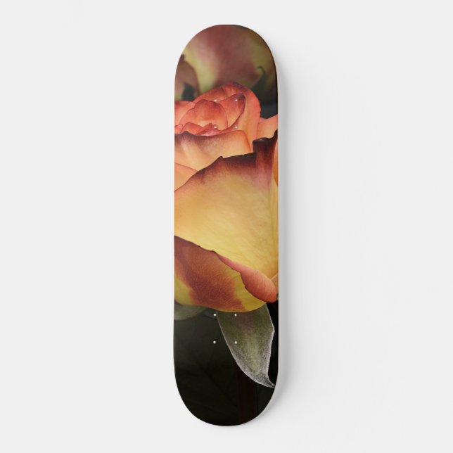 Skate Rosas laranja, vermelha e amarela (Frente)