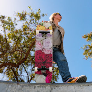 Skate Rosas Mistas Coloridas