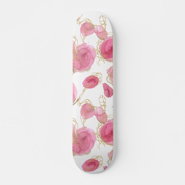 Skate Rosas rosadas (Frente)