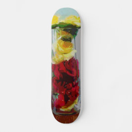 Skate Rosas vermelhas