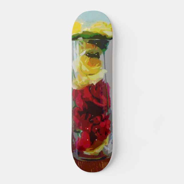 Skate Rosas vermelhas (Frente)