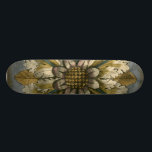 Skate Rosetas de Demarcação Decorativa no Fundo das Cinz<br><div class="desc">Jennifer Goldberger produziu este damasco decorativo apresentando uma bela roseta sobre um fundo de cinza. Um damasco é um padrão tecido que pode ser feito de seda, lã, linho ou outros tecidos que foram inventados durante o império bizantino. Compre esta impressão para mostrar aos seus amigos o seu amor pela...</div>
