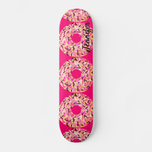 Skate Rosquinhas Rosa, Pintel, Girls Hot Pink Personaliz