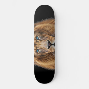 Skate Rosto de Leão Majestoso com Olhos Azuis Anima Fa