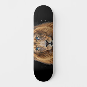 Skate Rosto de Leão Majestoso com Olhos Azuis Anima Se